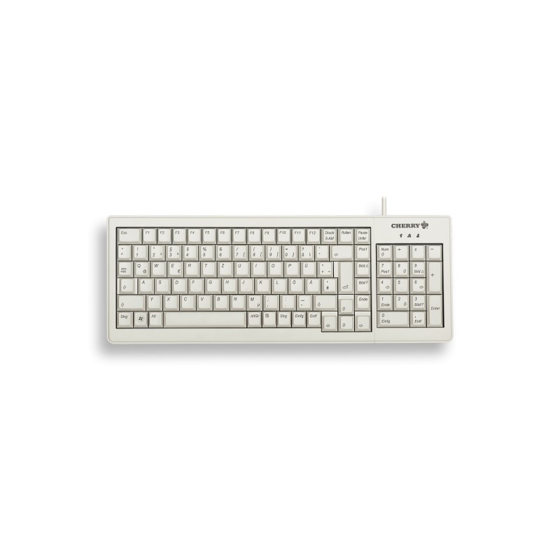 CHERRY XS G84-5200 klawiatura USB + PS/2 AZERTY Francuski Szary