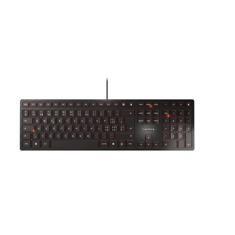 CHERRY KC 6000 SLIM klawiatura USB Swiss Czarny