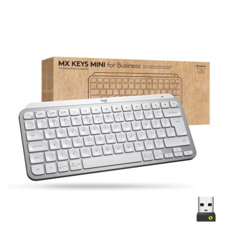 Logitech Mx Keys Mini For Business klawiatura RF Wireless + Bluetooth QWERTY Angielski Szary