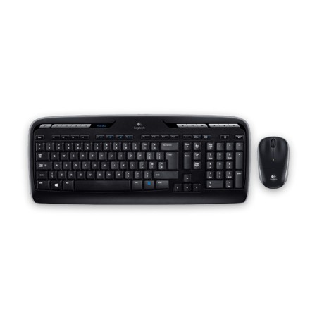 Logitech Wireless Combo MK330 klawiatura Dołączona myszka USB Grecki Czarny
