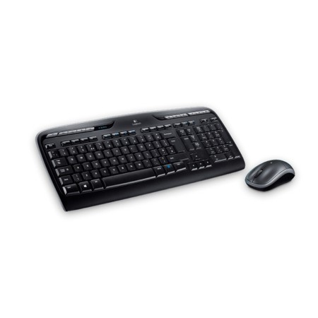 Logitech Wireless Combo MK330 klawiatura Dołączona myszka USB Grecki Czarny