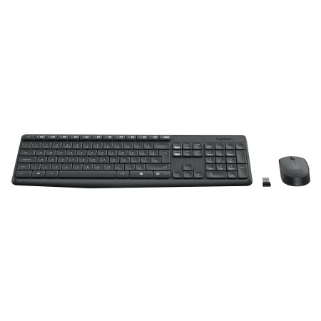 Logitech MK235 klawiatura Dołączona myszka USB AZERTY Belgijski Szary