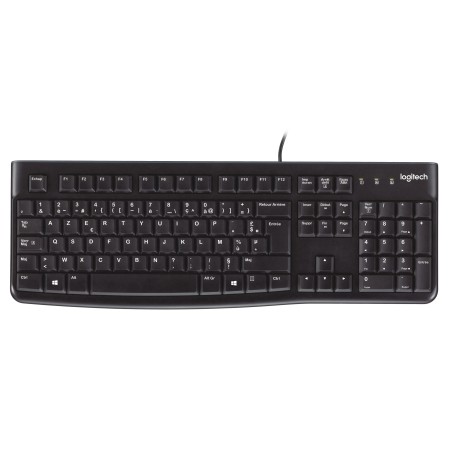 Logitech K120 Corded Keyboard klawiatura USB AZERTY Belgijski Czarny