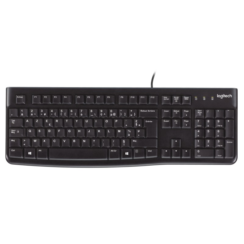 Logitech K120 Corded Keyboard klawiatura USB AZERTY Belgijski Czarny