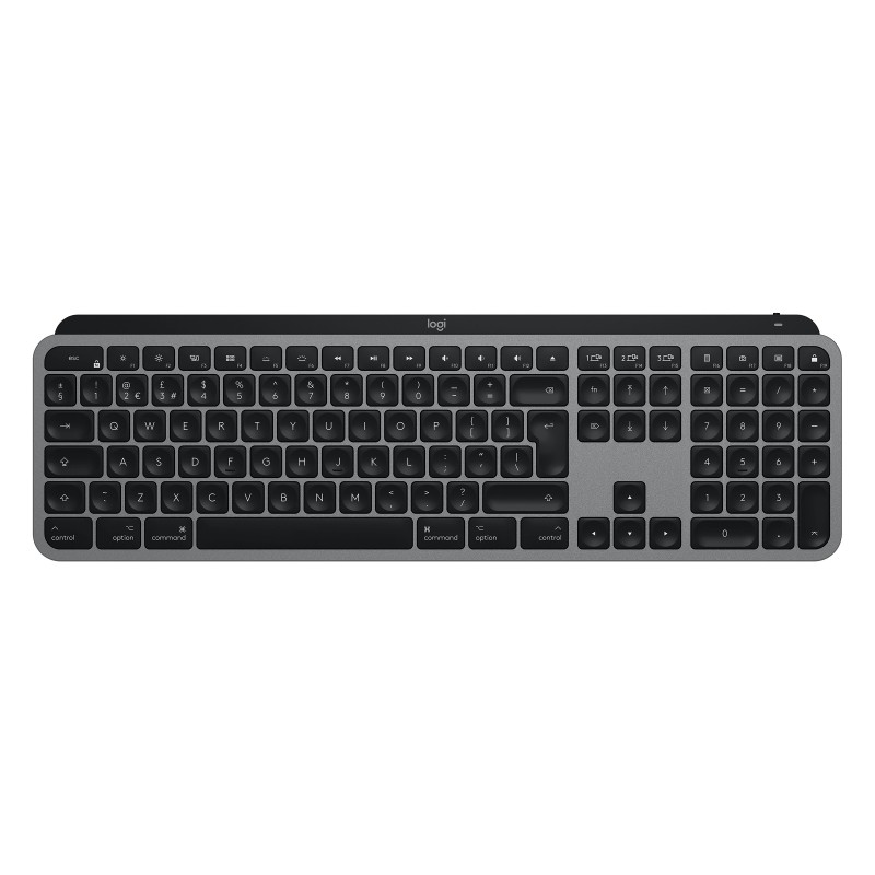 Logitech MX Keys f/ Mac klawiatura RF Wireless + Bluetooth QWERTY Hiszpański Szary