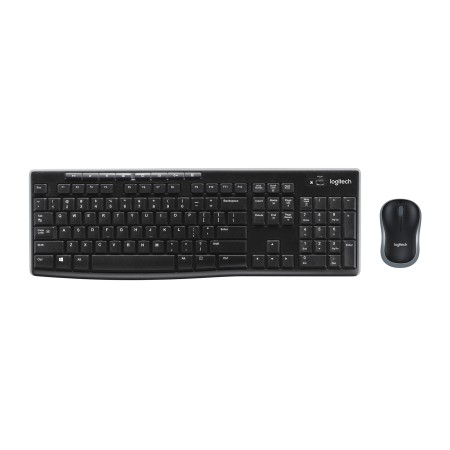 Logitech MK270 klawiatura Dołączona myszka RF Wireless Skandynawia Czarny