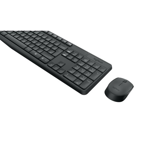 Logitech MK235 klawiatura Dołączona myszka USB QWERTZ Słowacki Szary
