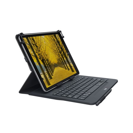 Logitech Universal Folio with integrated keyboard for 9-10 inch tablets Czarny Bluetooth Duński
