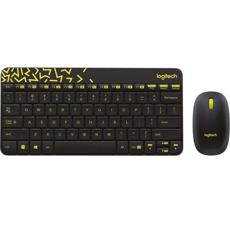 Logitech MK240 Nano Wireless Keyboard and Mouse Combo klawiatura Dołączona myszka RF Wireless Słowacki Czarny