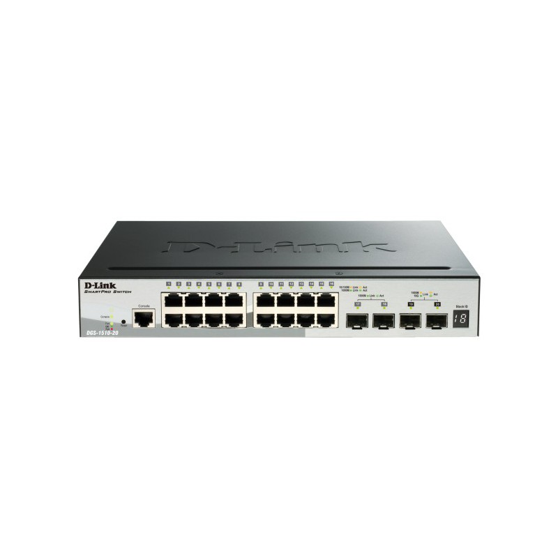 D-Link DGS-1510 Zarządzany Gigabit Ethernet (10/100/1000) PoE Czarny
